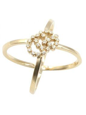 Gucci Ring GG Running Cross Logo Diamond 18K